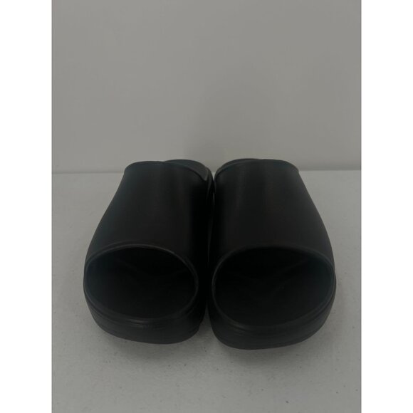 VS Pink 7/8 Black EVA Slide Sandals Platform Chunky Pool Shower Beach Shoes - Picture 8 of 10